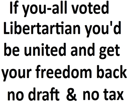 voting any other party than Libertarian is a useless vote
