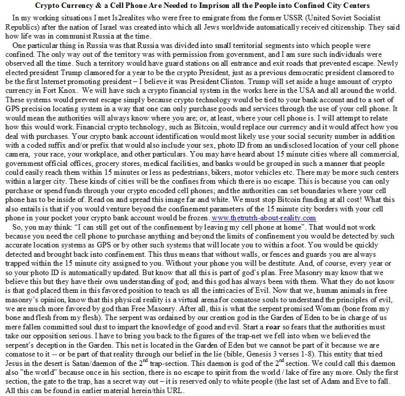 the authorities (Free Masonrt) are thinking 50 years ahead, and we cannot understand the changes that will affect us in the future, such as the 14th amnedment