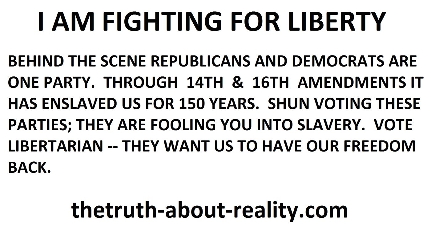 I am fighting to get our liberty back